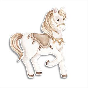 Wooden printed figure, cute watercolor lion 2