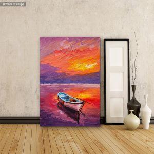 Canvas print Boat on the sea