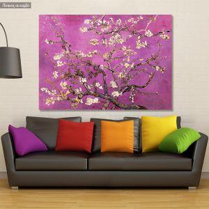 Canvas print Blossoming almond tree (roz), Vincent van Gogh