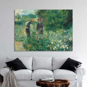 Canvas print Picking flowers, Renoir