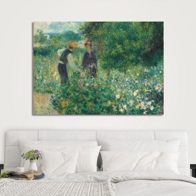 Canvas print Picking flowers, Renoir