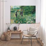 Canvas print Picking flowers, Renoir