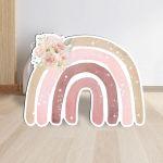 Wooden printed figure , Rainbow boho 4