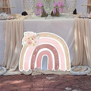 Wooden printed figure , Rainbow boho 4 2