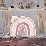 Wooden printed figure , Rainbow boho 4