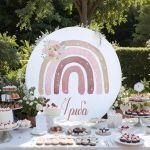 Wooden printed sign, Boho rainbow 4