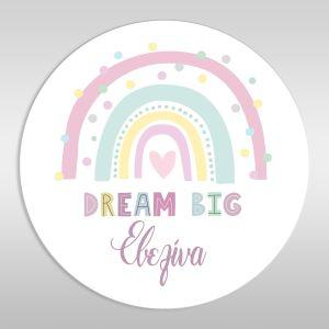 Wooden print, Rainbow pink pale 2