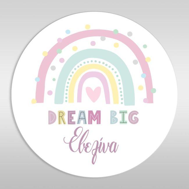 Wooden print, Rainbow pink pale