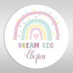 Ξύλινο για μπομπονιέρα, Ουράνιο τόξο ροζ παστέλ