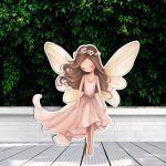 Shy Fairy wooden figure printed