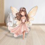 Shy Fairy wooden figure printed