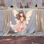 Shy Fairy wooden figure printed