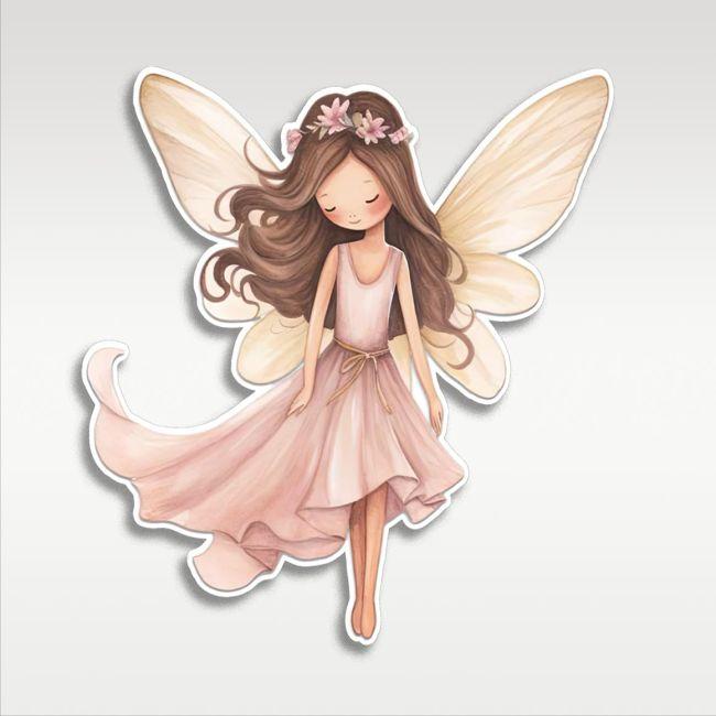 Shy Fairy wooden figure printed