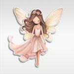 Shy Fairy wooden figure printed