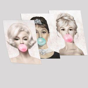 Bubble gum legends II, three panels poster 2