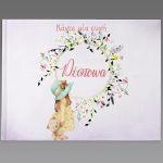 Wishes book, Vintage little girl and flowers