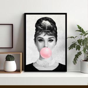 Audrey Hepburn bubble gum, αφίσα, κάδρο