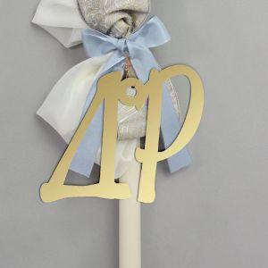 Acrylic gold sign, Initials