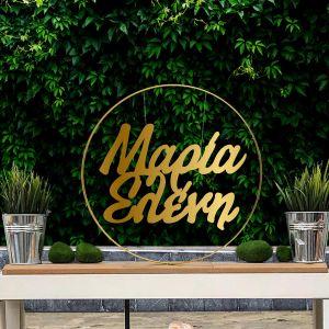 Metalic circle and Golden Plexi 2 names