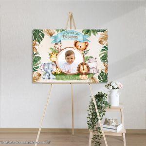 Canvas print Vaptism welcome, Balloons bear 2 2