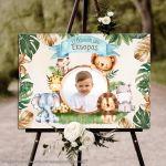 Canvas print Vaptism welcome, Balloons bear 2