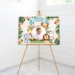 Canvas print Vaptism welcome, Balloons bear 2