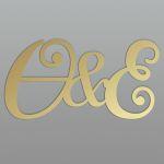 Metalic circle and Golden Plexi initials