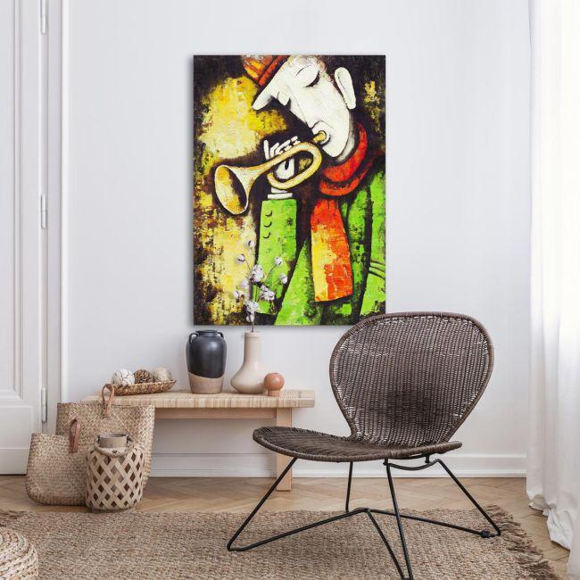 Canvas print Trumpet jazz player
