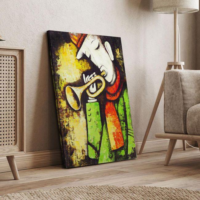Canvas print Trumpet jazz player