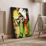 Canvas print Trumpet jazz player