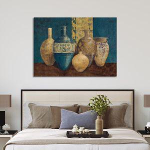 Canvas print Blue and brown vases Framed canvas View 1 2