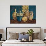 Canvas print Blue and brown vases
