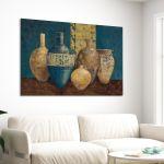 Πίνακας σε καμβά Blue and brown vases