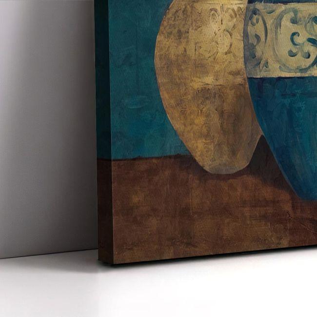 Canvas print Blue and brown vases