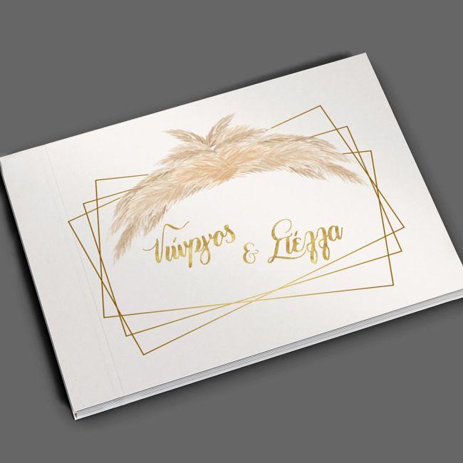 Wishes book, Pampas grass gold