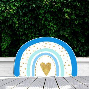 Wooden printed figure , Rainbow pal boy