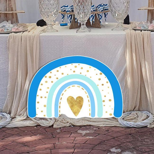 Wooden printed figure , Rainbow pal boy