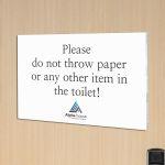 Sign black plexiglass white letters