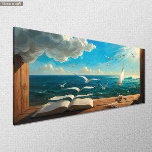 Canvas print  Book of life panoramic Framed canvas View 1 2
