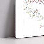 Canvas printy baptism welcome,Bunny and flowers wraith