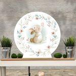 Wooden printed sign, Bunny flowers wraith