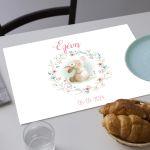 Placemat, Bunny and flowers wraith