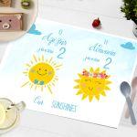 Placemat, Twins, Sunshine, Boy Girl