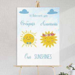 Canvas print welcome to my baptism,Sun, boy