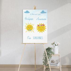 Canvas print welcome to my baptism,Sun, boy 2
