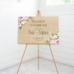Canvas print Wedding decoration, custom wording