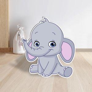 Wooden figure Smiling elephant 2