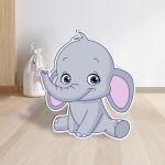 Wooden figure Smiling elephant