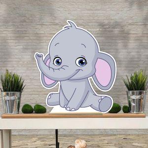 Wooden figure Smiling elephant