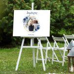 Canvas print Baptism Wishes board with photo for boys